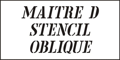 Maitre d Stencil JNL Font Poster 2