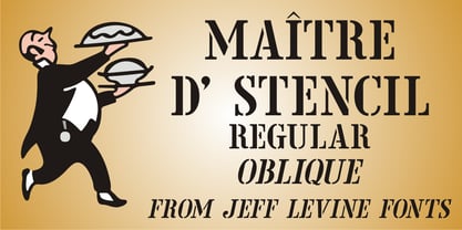 Maitre d Stencil JNL Font Poster 5