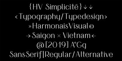 HV Simplicite Font Poster 2