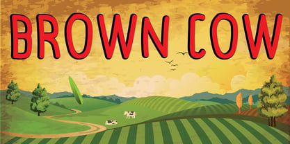 Brown Cow Font Poster 1