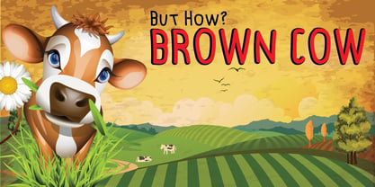 Brown Cow Fuente Póster 5