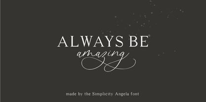 Simplicity Angela Font Poster 7