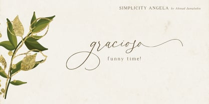 Simplicity Angela Font Poster 5