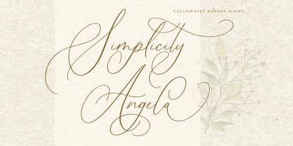 Simplicity Angela Font Poster 1