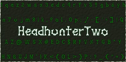 Headhunter Two Font Poster 2
