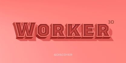 Worker 3D Font Poster 1