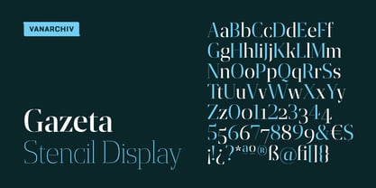 Gazeta Stencil Ds Font Poster 1