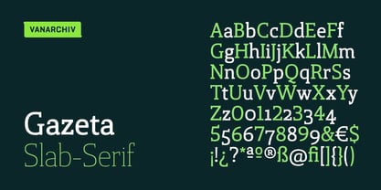 Gazeta Slab Font Poster 1