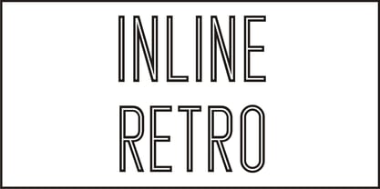 Inline Retro JNL Font Poster 2