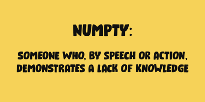 Numpty Font Poster 2