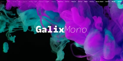 Galix Mono Font Poster 1