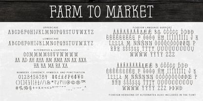 Farm to Market Font Poster 3