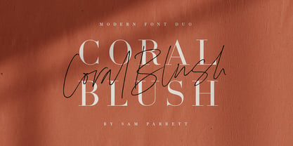 Coral Blush Font Poster 1