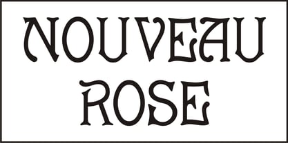 Nouveau Rose Font Poster 2