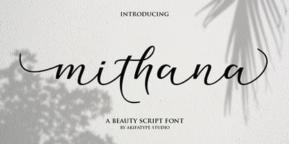 mithana script Font Poster 1