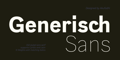 Generisch Sans Font Poster 1