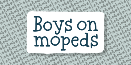 Boys on mopeds Font Poster 1