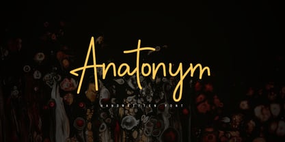 Anatonym Font Poster 1