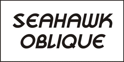 Seahawk JNL Font Poster 4