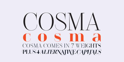 Cosma Font Poster 1