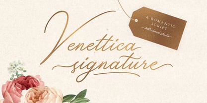 Venettica Script Font Poster 1