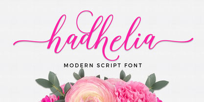 Hadhelia Script Font Poster 1