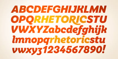 Rhetoric Font Poster 3