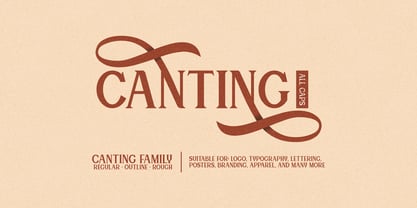 Canting Font Poster 12