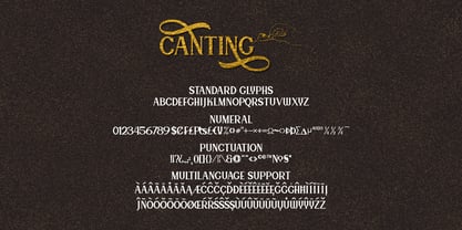 Canting Font Poster 9