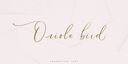 Oriole Bird Font Poster 1