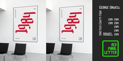 Neo Paralletter Font Poster 7