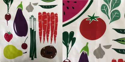 Fruit And Veggie Doodles Font Poster 3