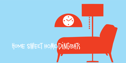 Home Sweet Home Dingbats Fuente Póster 3