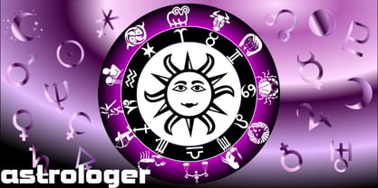 Astrologer Symbols Fuente Póster 1