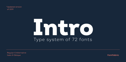 Intro Font Poster 1