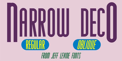 Narrow Deco JNL Font Poster 1