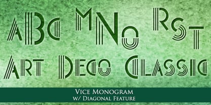 MFC Vice Monogram Font Poster 5