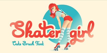 Skater Girl Font Poster 1