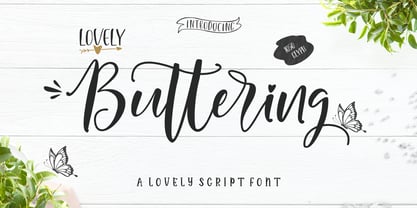 Lovely Buttering Script Fuente Póster 1