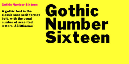 Gothic Number Sixteen Font Poster 3