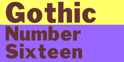 Gothic Number Sixteen Font Poster 2