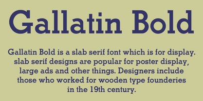 Gallatin Bold Font Poster 3