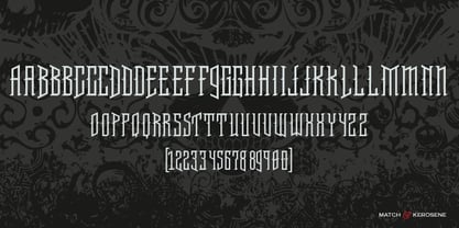 White Wolf Font Poster 2