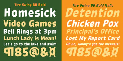 Tire Swing BB Font Poster 4