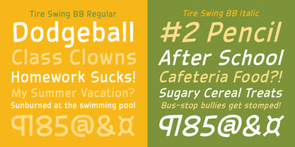 Tire Swing BB Font Poster 3