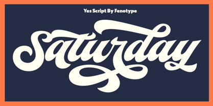 Yes Script Font Poster 14