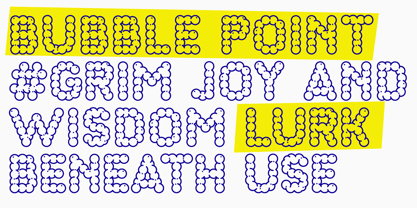 Bubble Point Font Poster 1