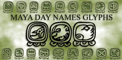 Maya Day Names Font Poster 1