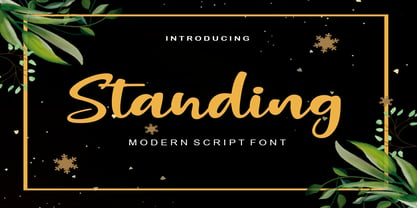 Standing Script Font Poster 1