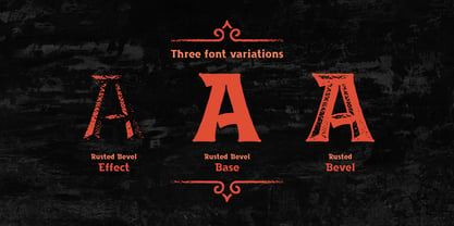 Rusted Bevel Font Poster 2